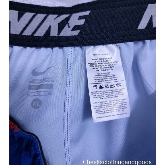 Nike Red/Blue Drawstring Swim Trunks Mens size XL - Picture 4 of 4